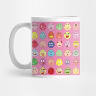 Cute emojis with a pink background Mug